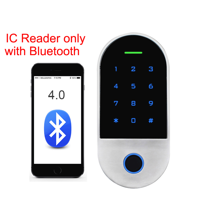 Metal Biometric Fingerprint Standalone Access Control System Rfid 125khz Reader Bluetooth Door Opener Waterproof 1000Users: Green  