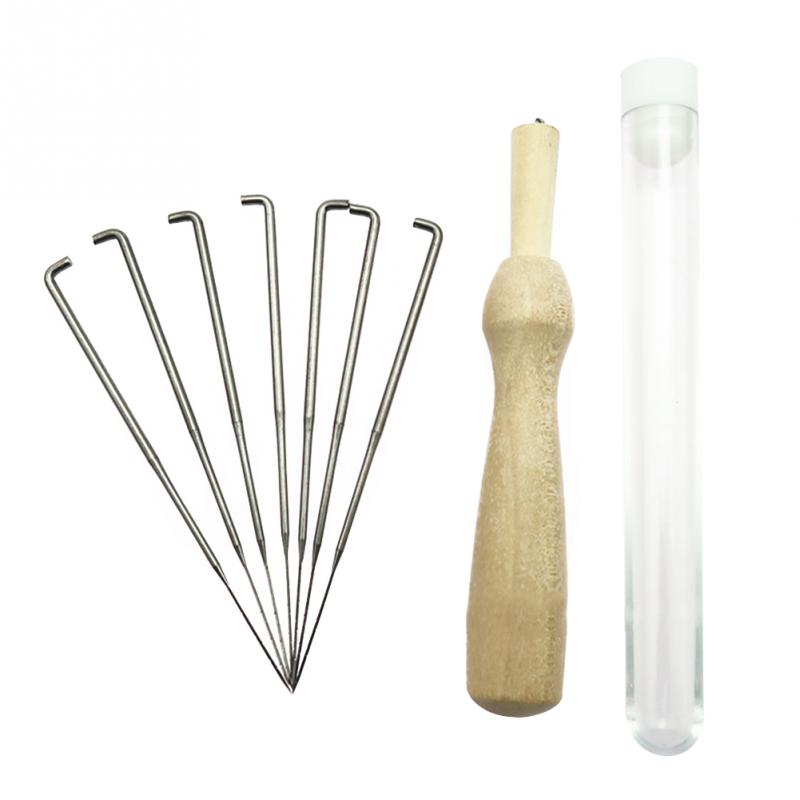 Poke Draagbare Vilten Ambachtelijke Twisted DIY Gemengde Naald Handgemaakte Fles Craft tool set: Army Green