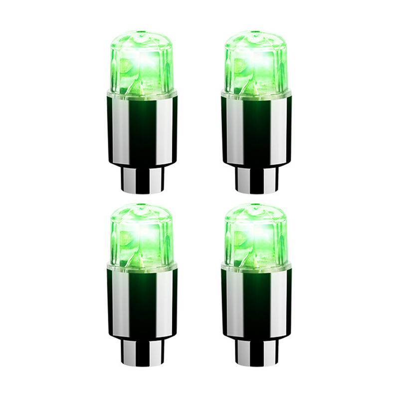 4 Uds. De luces LED coloridas para ruedas, tapas de válvulas de neumáticos de coche, bombilla de luz de neón, cubierta Universal para válvula de bicicleta y motocicleta, Exterior de coche: Azul
