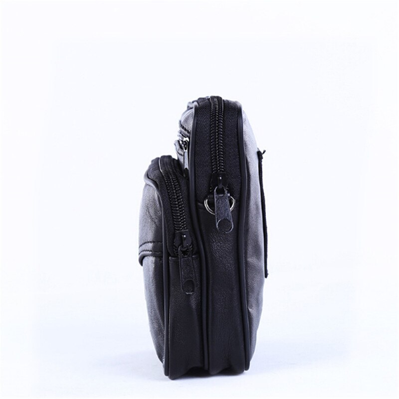 sac à bandoulière Portable voyage Style européen sacs à bandoulière en cuir PU Mini Ipad sac pour hommes noir