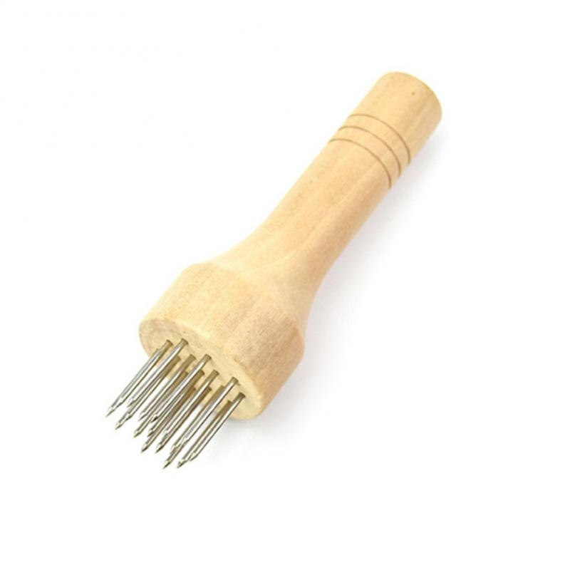 Stainless Steel Meat Needles Pounders With Wooden Handle Portable Meat Hammer Profession Meat Tenderizer Needle Meat Tools: 01