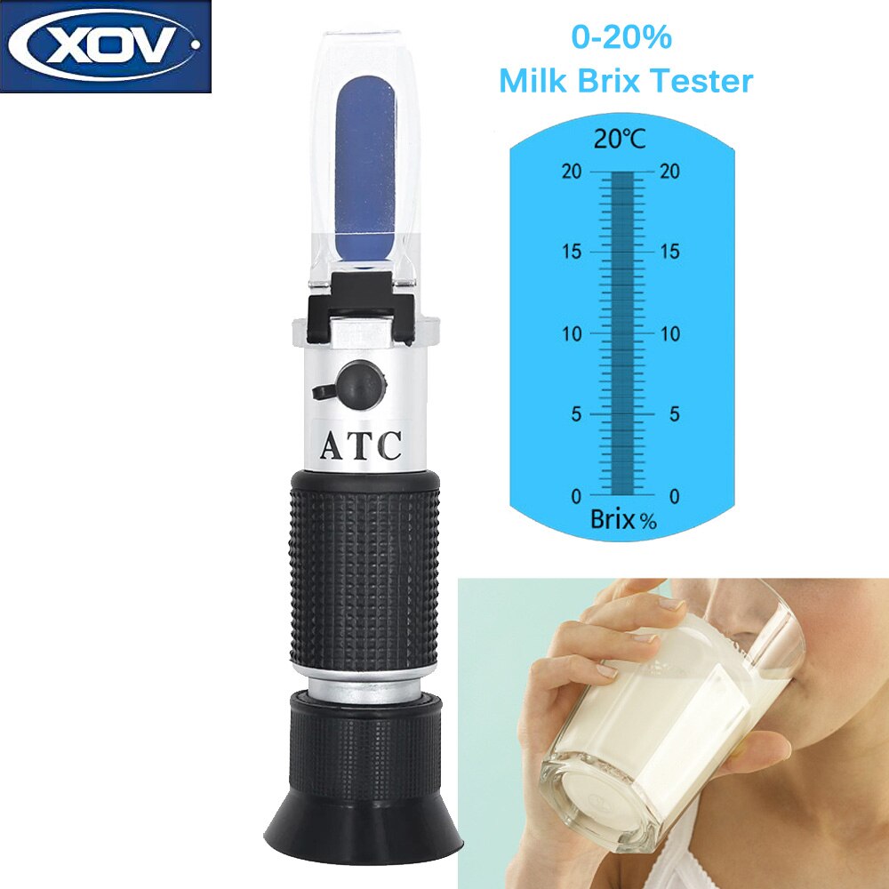 0-20%/0-32% Brix Refractometer Milk Tester Sugar Content Meter Milk Brix Monitor Refractometro Juice Concentration Detector