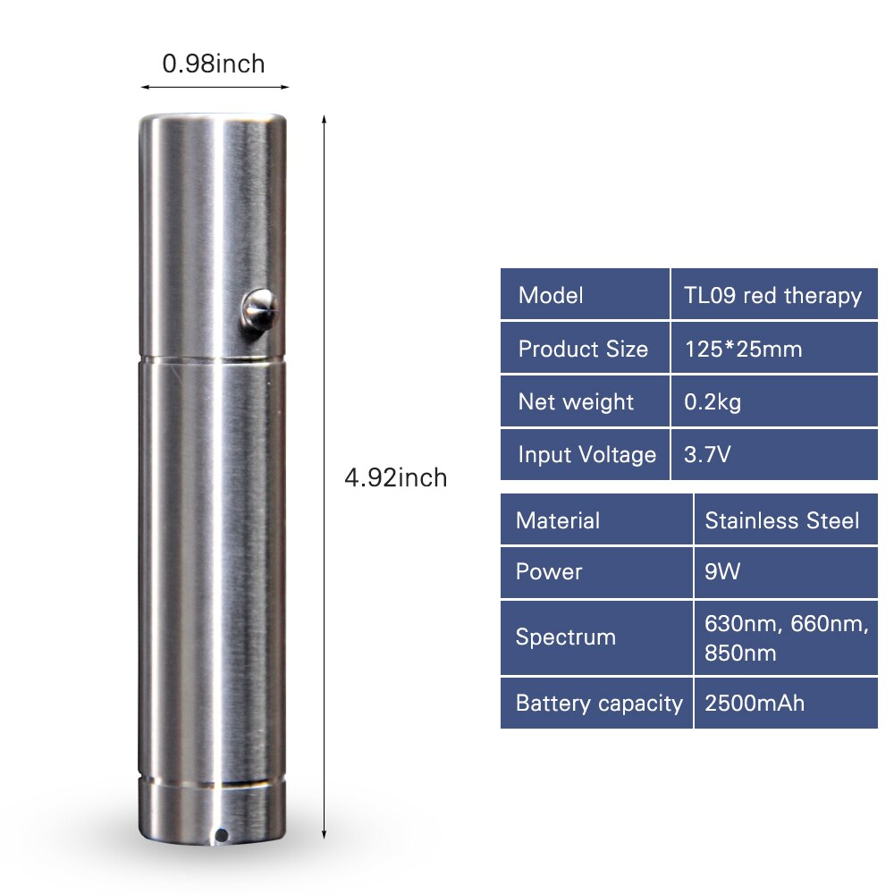 Handheld Near Infrared therapy light 670nm LED Red beauty lamp machine For Vision improvement