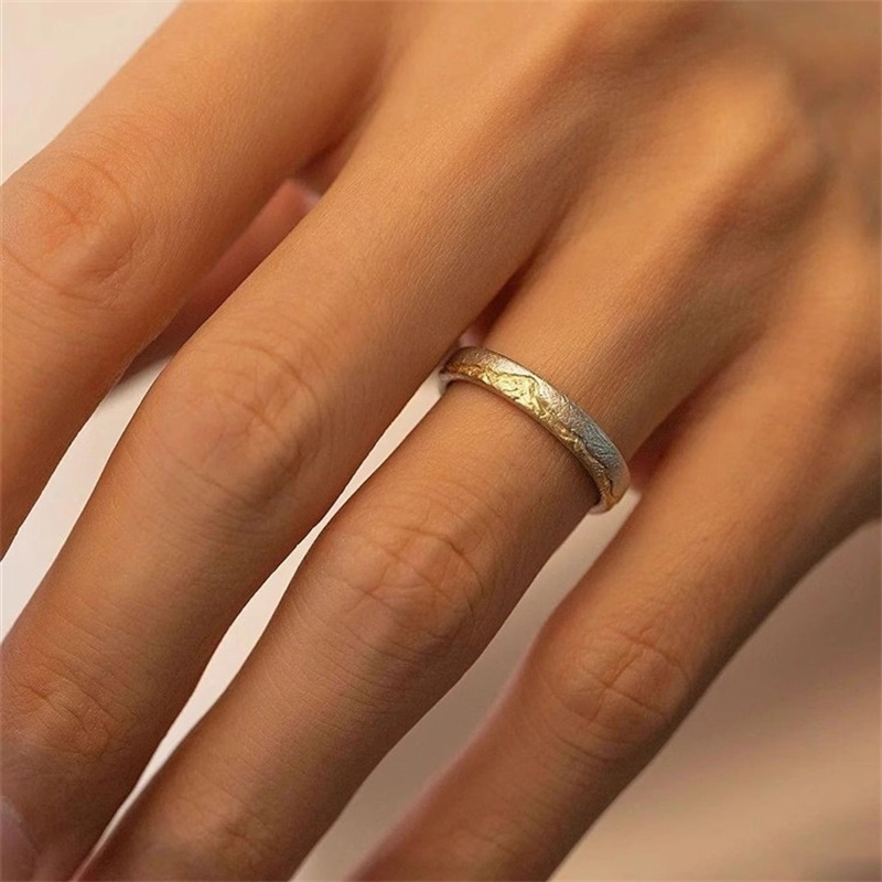 Men Ring 925 Sterling Silver Jewelry Adjustable Trendy Gold Mountain Ring Male Index Finger Accessories