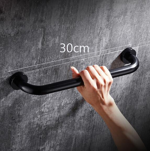 Zwarte Ruimte Aluminium Badkamer Hardware Handdoek Plank Handdoek Bar Papier Houder Doek Haak Zeepbakje Handdoek Ring: Armrest only 30cm
