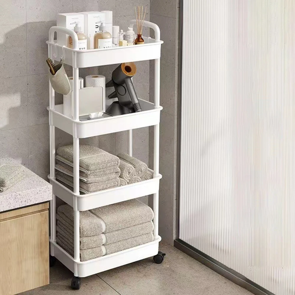Household Cart Floor Storage Rack, Multi-Functional Kitchen Storage Cart, Movable Storage With Wheels, Multi-Scene Application