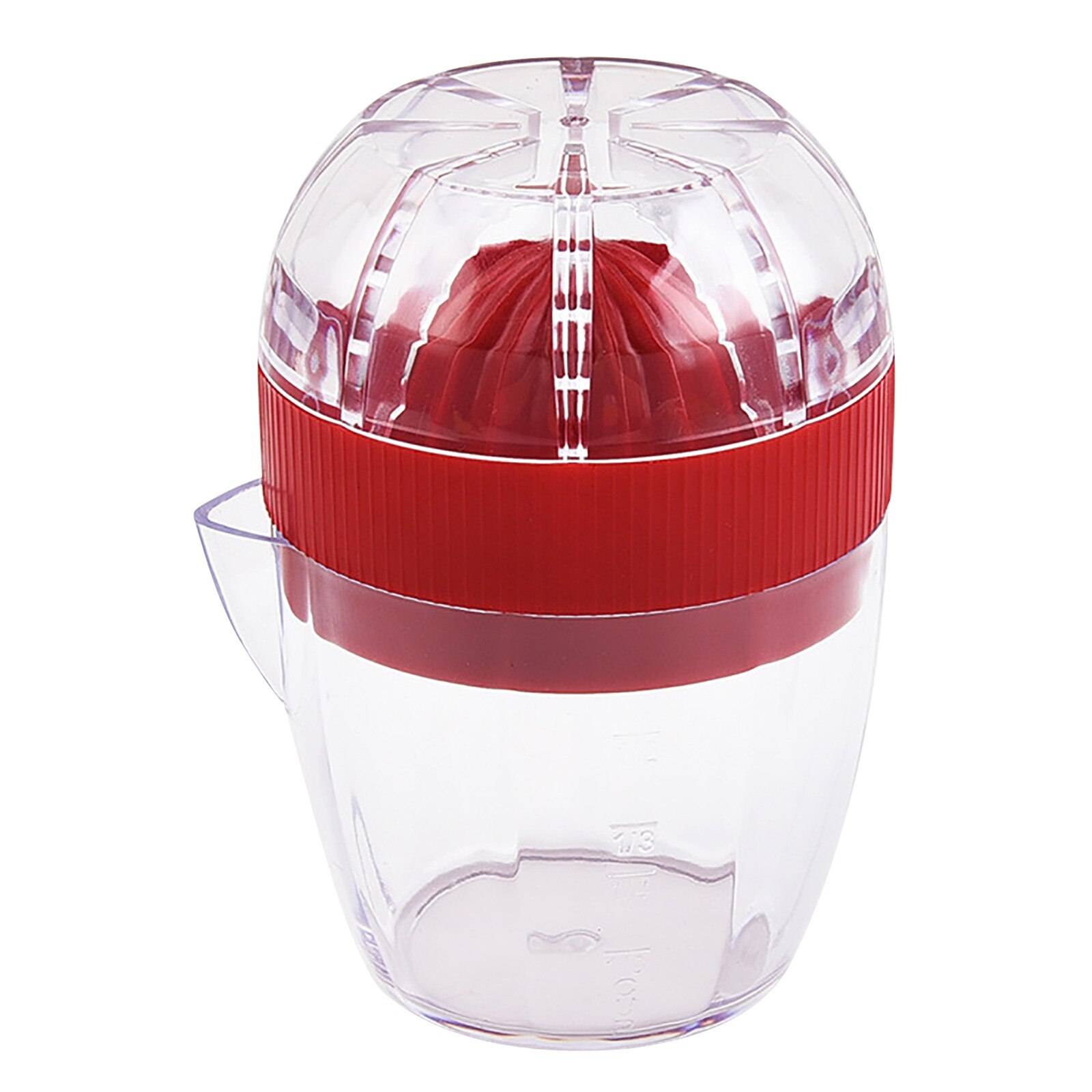 2 in 1 Squeezer Mini Fruit Juice Cup Cooking Tool Household Manual Juicer with Funnel Orange Lemon Juice Squeeze Tool: Red 
