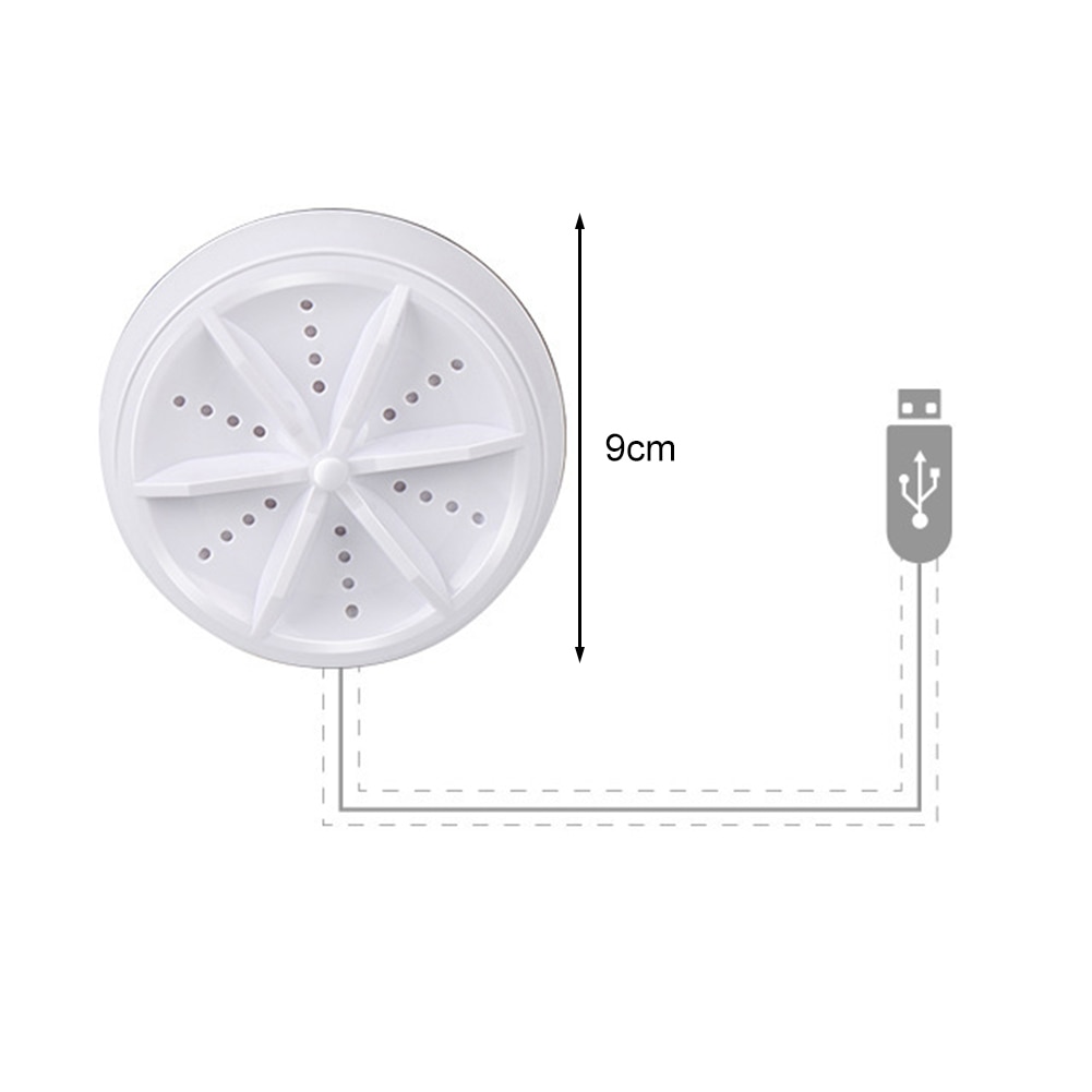 Ultrasonic Turbo Washing Machine USB Cable Portable Clothing Cleaning Home Travel Washer Turbo Bubble Rotating Mini Wash Machine
