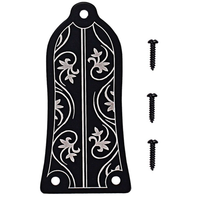 Guitar Truss Rod Cover GR34 Truss Rod Shape Case for Electric Guitar Les Paul Epiphone (Black): Default Title