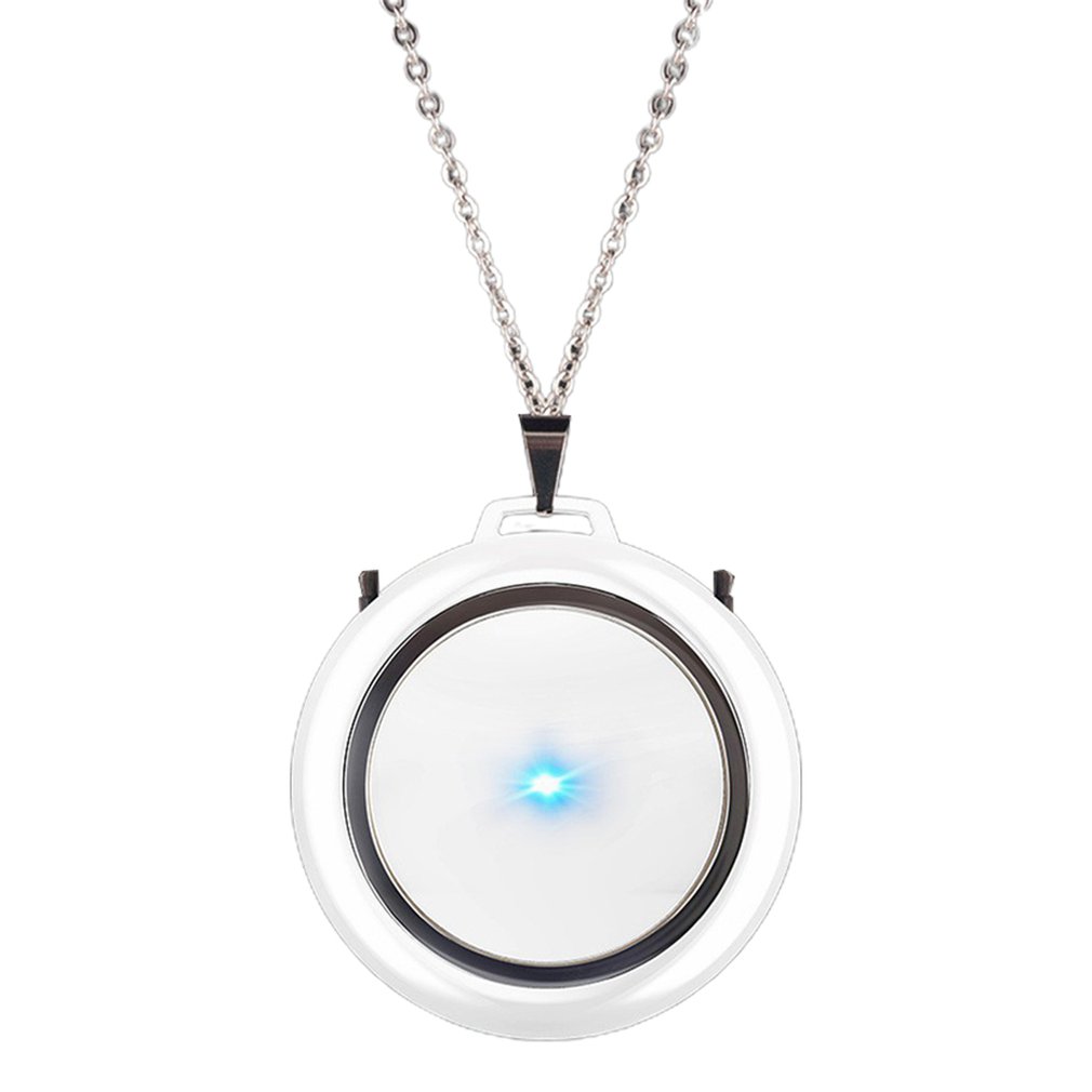 Usb Draagbare Draagbare Luchtreiniger Persoonlijke Mini Ketting Negatieve Ionen Luchtverfrisser-Geen Straling Laag Geluidsniveau Voor Volwassenen kid: WHITE