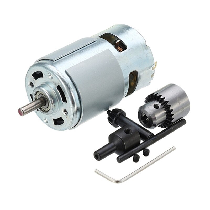 Dc 12-24v 775 motor elektrisk drill med borepatron dc-motor for polering av borekutting