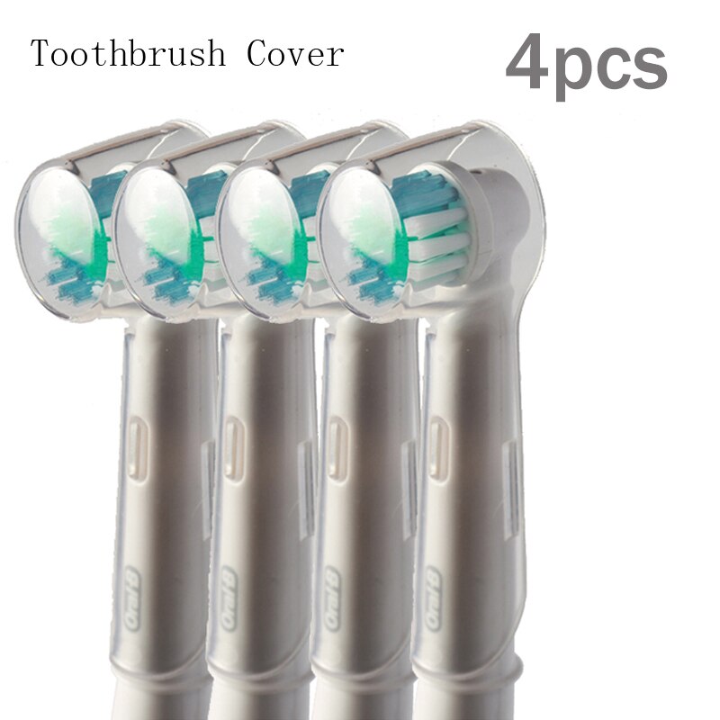 1/4 stk beskyttelsesdæksel til elektriske tandbørstehoveder bærbart rejsetandbørstehoveddæksel tandbørste tilbehør: 4 stk gennemsigtig