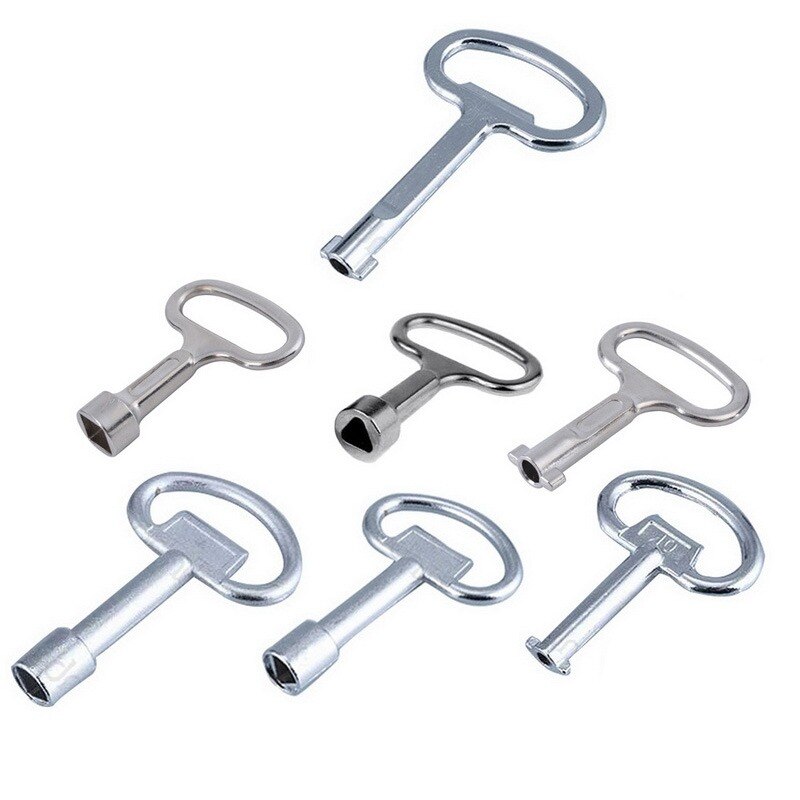 Llave Universal multifunción, llave de Metro, trenes, cerradura de puerta de ascensor, llaves de gabinete eléctricas para cerradura de Panel Triangular #, 1 ud.