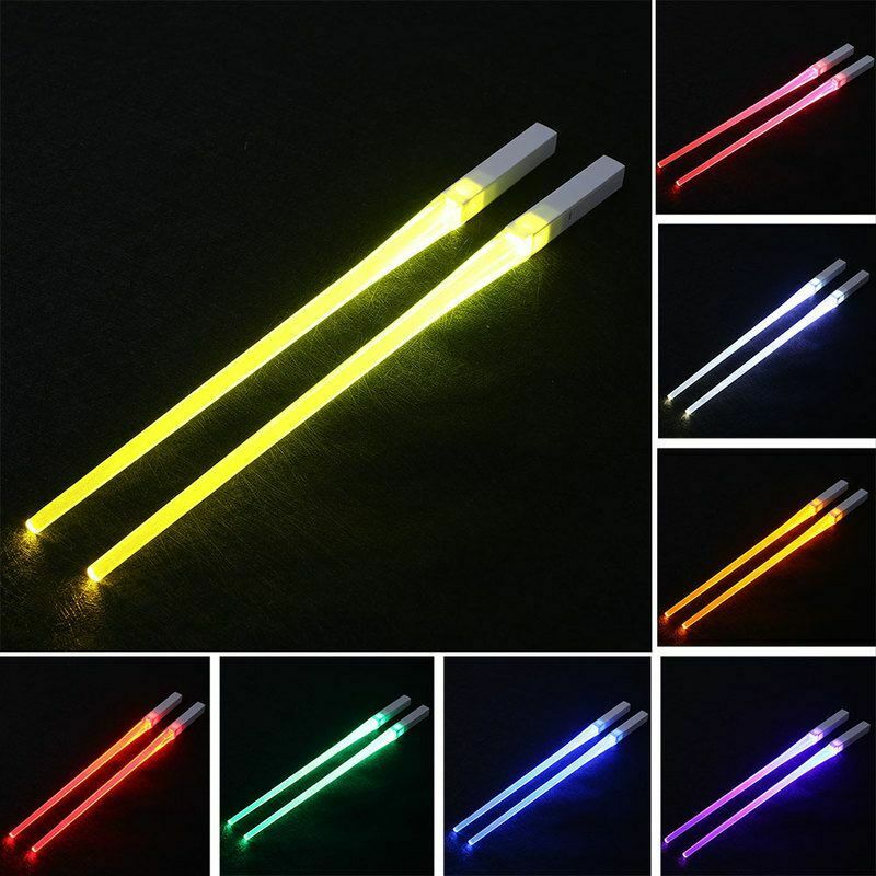 Bacchette luminose da tavola portatili a 8 colori per bacchette a portato incandescenti per feste da pranzo in cucina