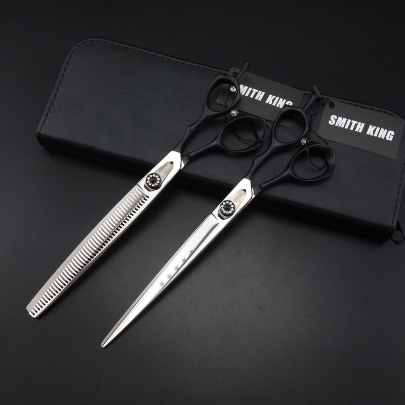 SMITH KING 8" PET Dog GROOMING SCISSORS Cutting shears&Thinning Shears Elastic paint handle + kits SUSP440C K229