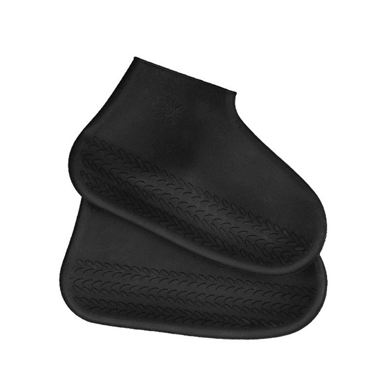 1 Paar Waterdichte Regen Schoenen Covers Regen Boot Herbruikbare Anti-Slip Rubber Regen Overschoenen Outdoor Wandelschoenen Accessoires 2022: Black / L