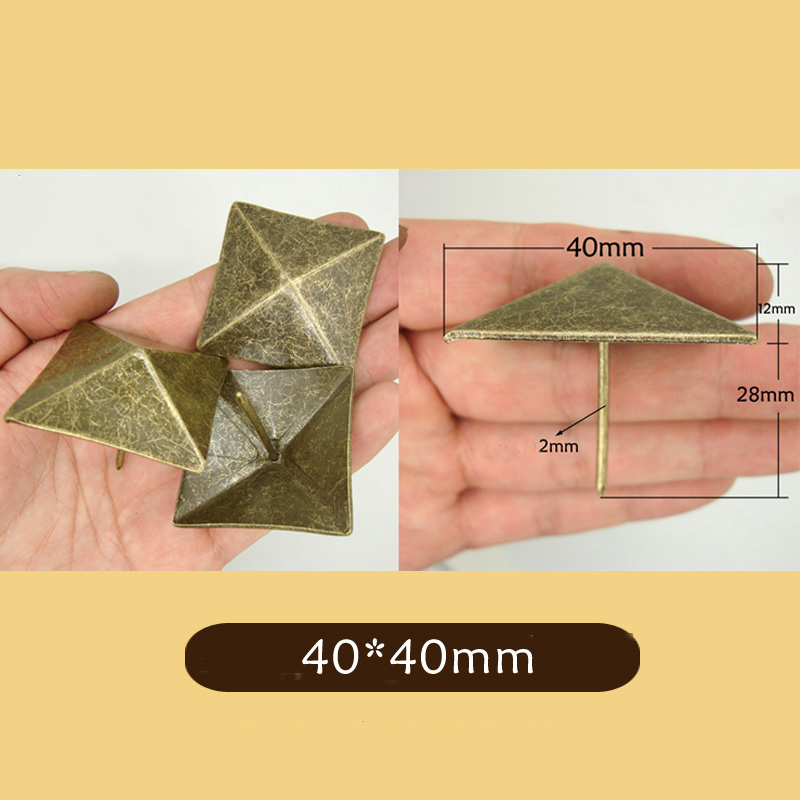 10x clavos para tapicería, tachuelas, pasadores para muebles con cabezal de clavo cuadrado