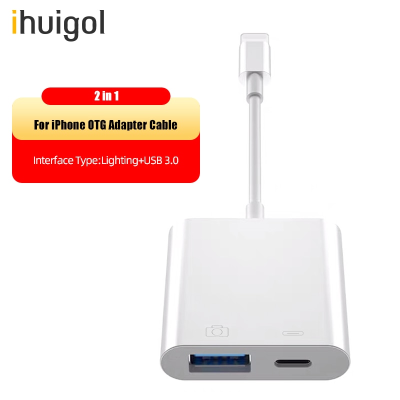 Ihuigol appleのotgアダプタにusb 3.0 iphone 11プロマックスxr xs × 8 7 6 5プラスios 13急速充電同期uフラッシュコネクタ