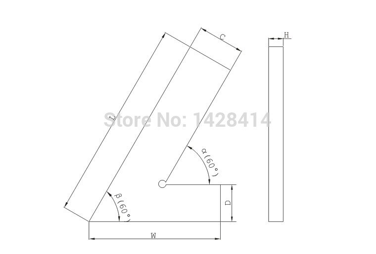 200*130mm 60 degree Square Industrial 60degree Sqaure 60degree Industrial Square/Engineer square