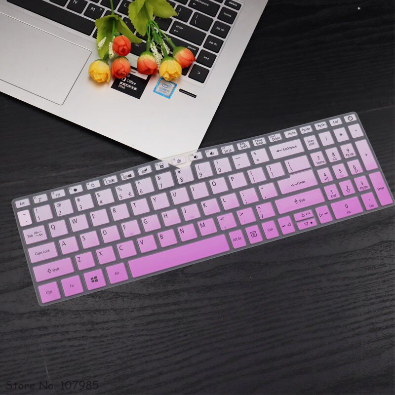 Housse de protection de clavier d&#39;ordinateur portable, pour Acer Aspire 3 A317-32 A317-33 A317-51 A317-51G A317-51K A317-51KG A317-52-37N 15.6 pouces: Gradualpurple