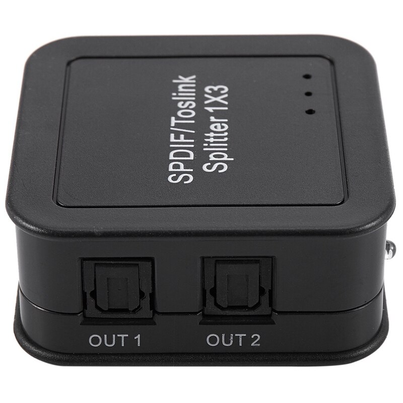 1x3 Conmutador Digital óptico Spdif Toslink o divisor con Control remoto salida Digital óptica distribuidor de fibra enchufe de EE. UU.