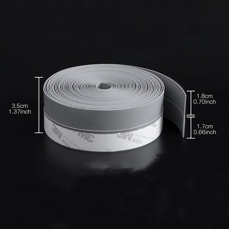 Self Adhesive Doors and for Windows Foam Seal Strip Soundproofing Collision Avoidance Rubber Seal Collision: Gray / 25mm