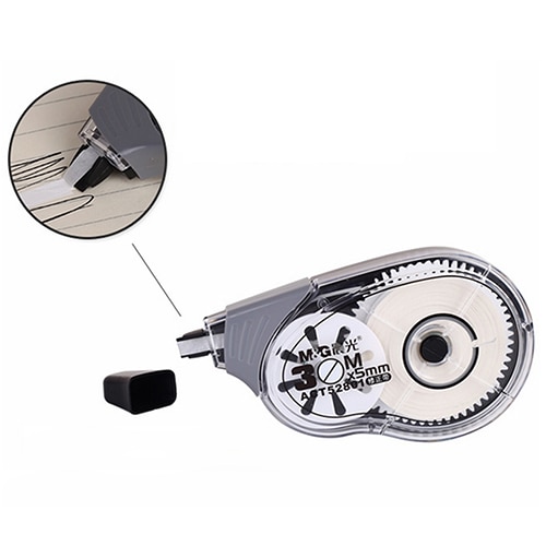 Rolo de Fita de Correção 30 prático m Branco Longo Estudo Etiqueta Stationery Office Ferramenta