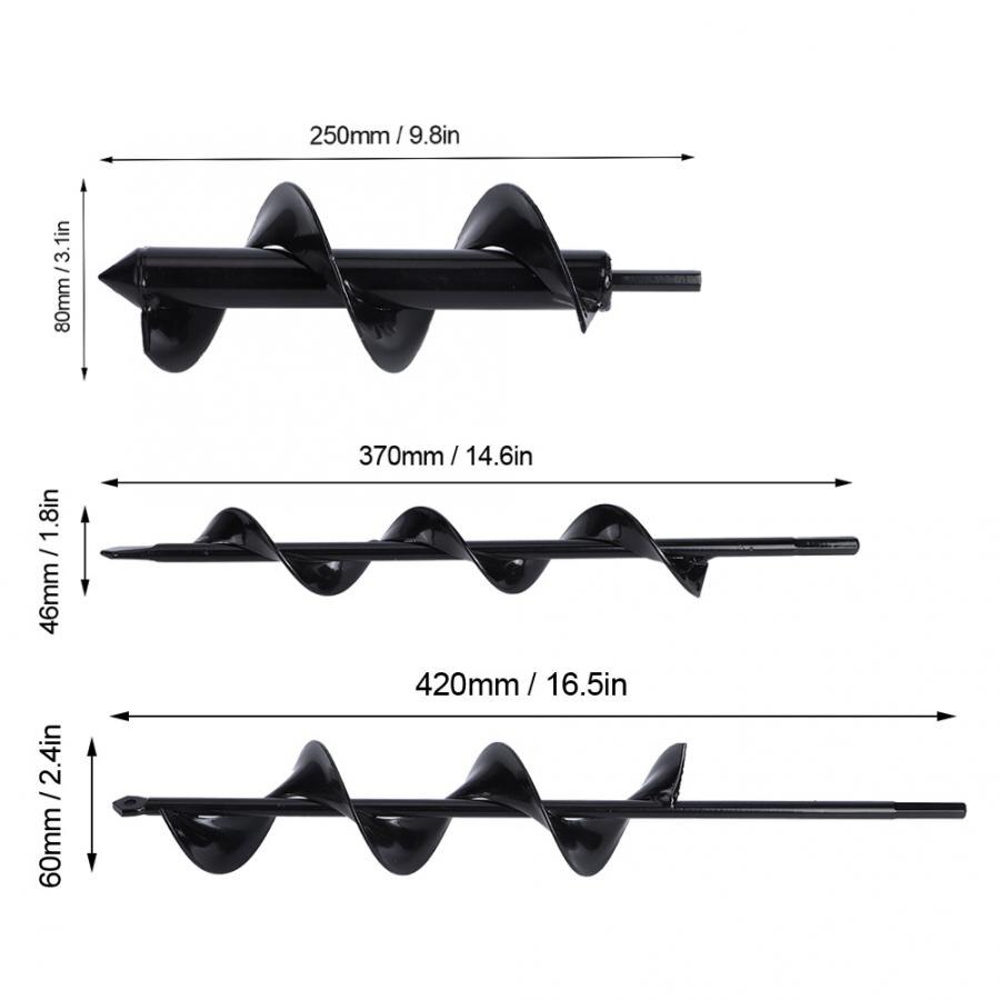 Mangaan Staal Tuin Planter Auger Boor Begraven Planten Graven Gat Tool Accessoires