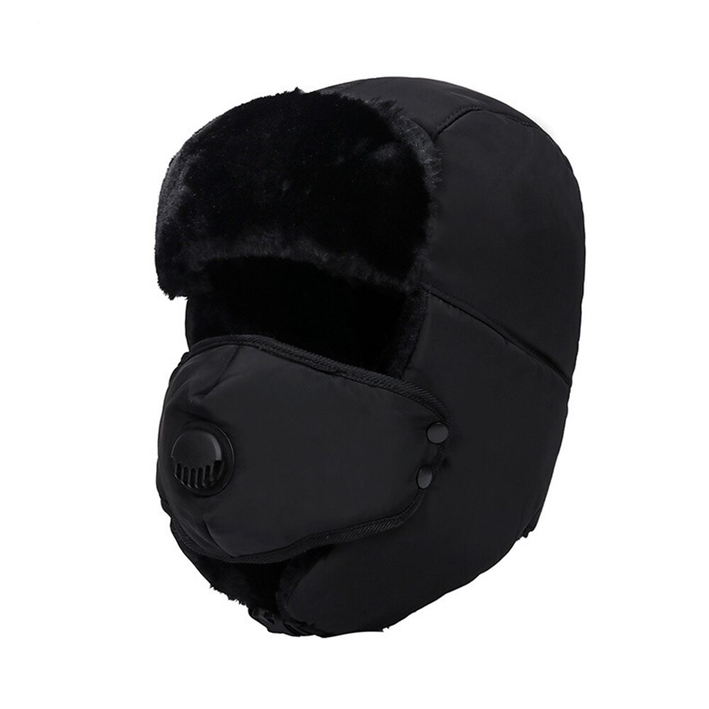HanXi gorro ruso grueso de invierno para hombres y mujeres, gorro Balaclava con orejeras, gorro de esquí para la nieve, gorro de aviador de piel ruso a prueba de viento Ushanka