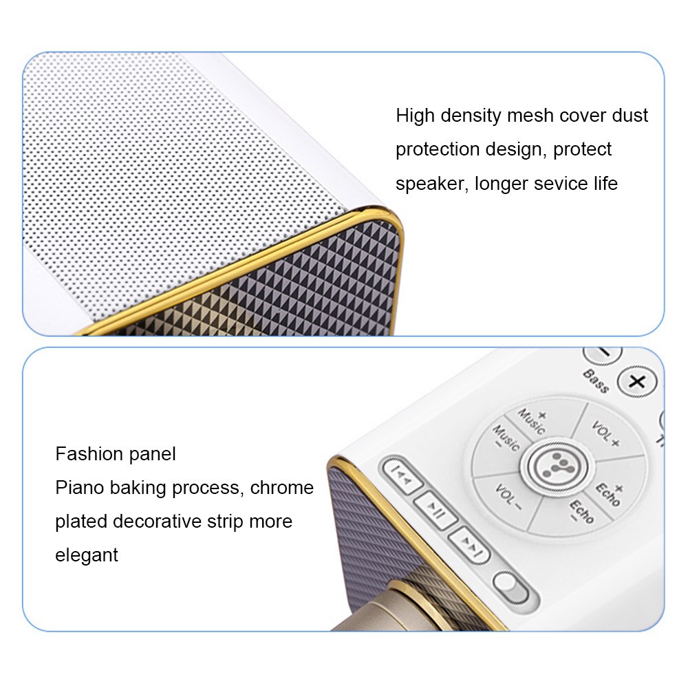 TOSING 04 Wireless Karaoke Microphone BT4.2 Speaker 2-in-1 Handheld Sing Recording Portable KTV Player for iOS/Android