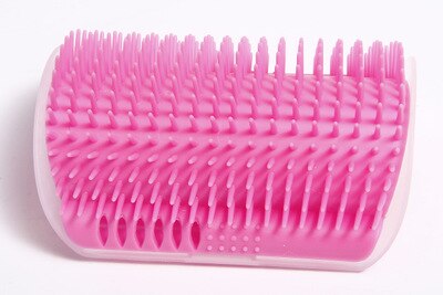 Pet Cat Self Groomer toy For Cat Grooming Tool Hair Removal Brush Dogs Cat Comb Hair Shedding Trimming Massage Device With Catoy: Pink