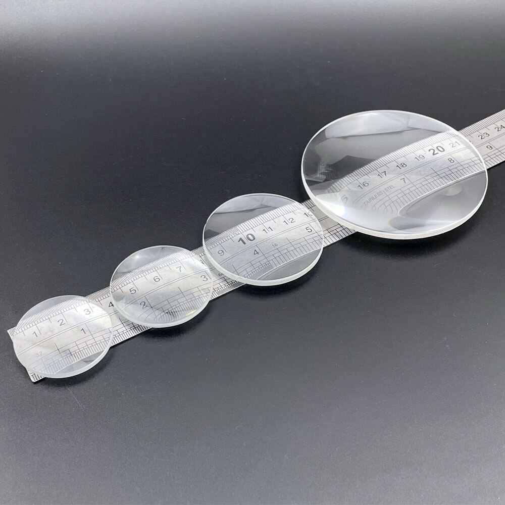 10x 8x 6x 5x Vergrößerungslinse 36 40 50 80 110 MM Optisches Glas Doppelkonvexe Lupe Projektor Experimentelles Instrument
