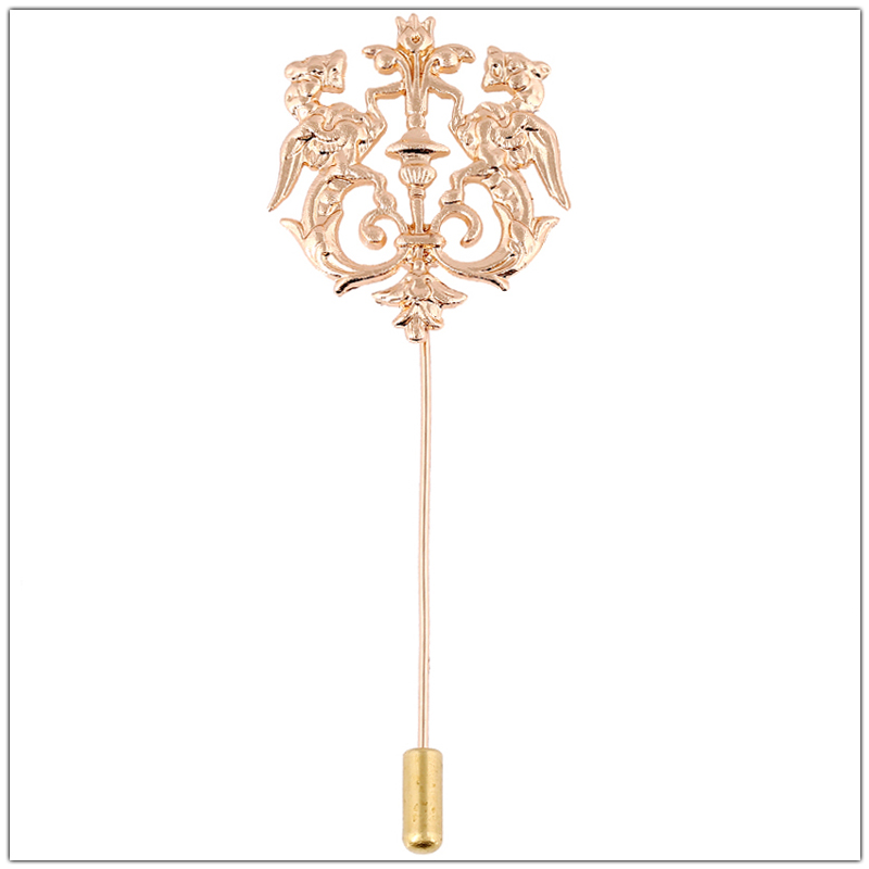 Broches simples de hojas de Ginkgo para mujer, accesorios, decoración de traje, broche de planta, insignia para hombre, alfileres largos de solapa, de amistad de: COLOR ORO ROSADO