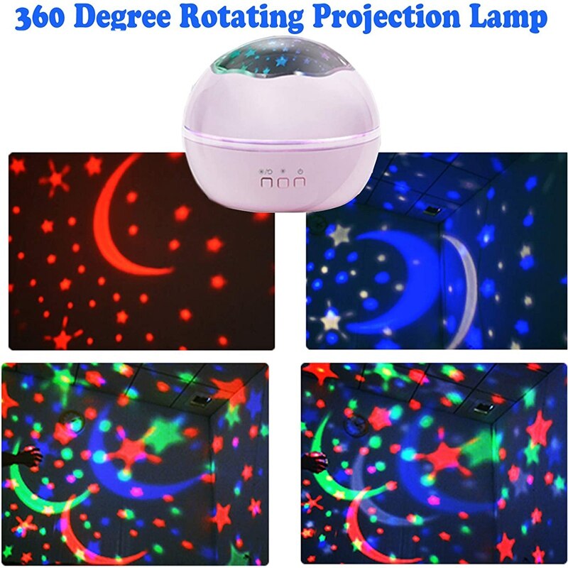 Night Light Children'S Ocean Projection Light 360° , for Baby Bedroom