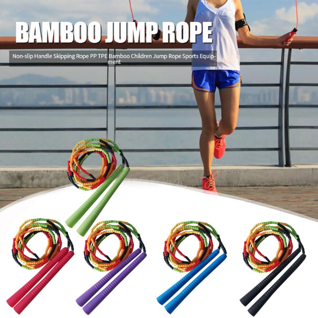 Unisex Bamboo Joint Skip Rope Soft Beaded Adjustab... – Vicedeal