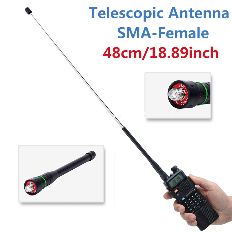 ABBREE AR-775 Telescopic SMA-Female High Gain Dual Band Antenna For Baofeng UV-5R BF-888S UV-82 UV-9R Plus Walkie Talkie Radio