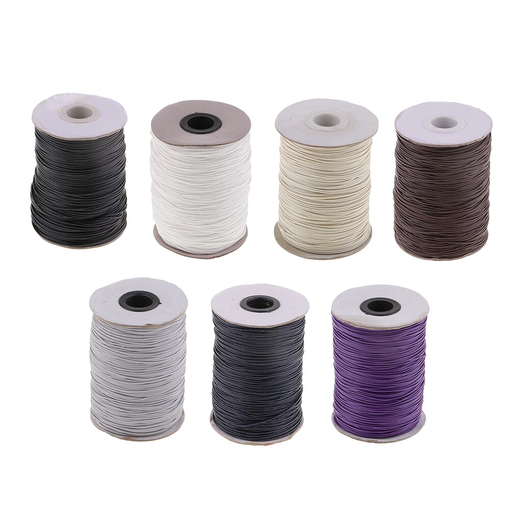 170 Meters 1mm Jewelry Making Beading Crafting Macrame Waxed Cotton Cord Thread