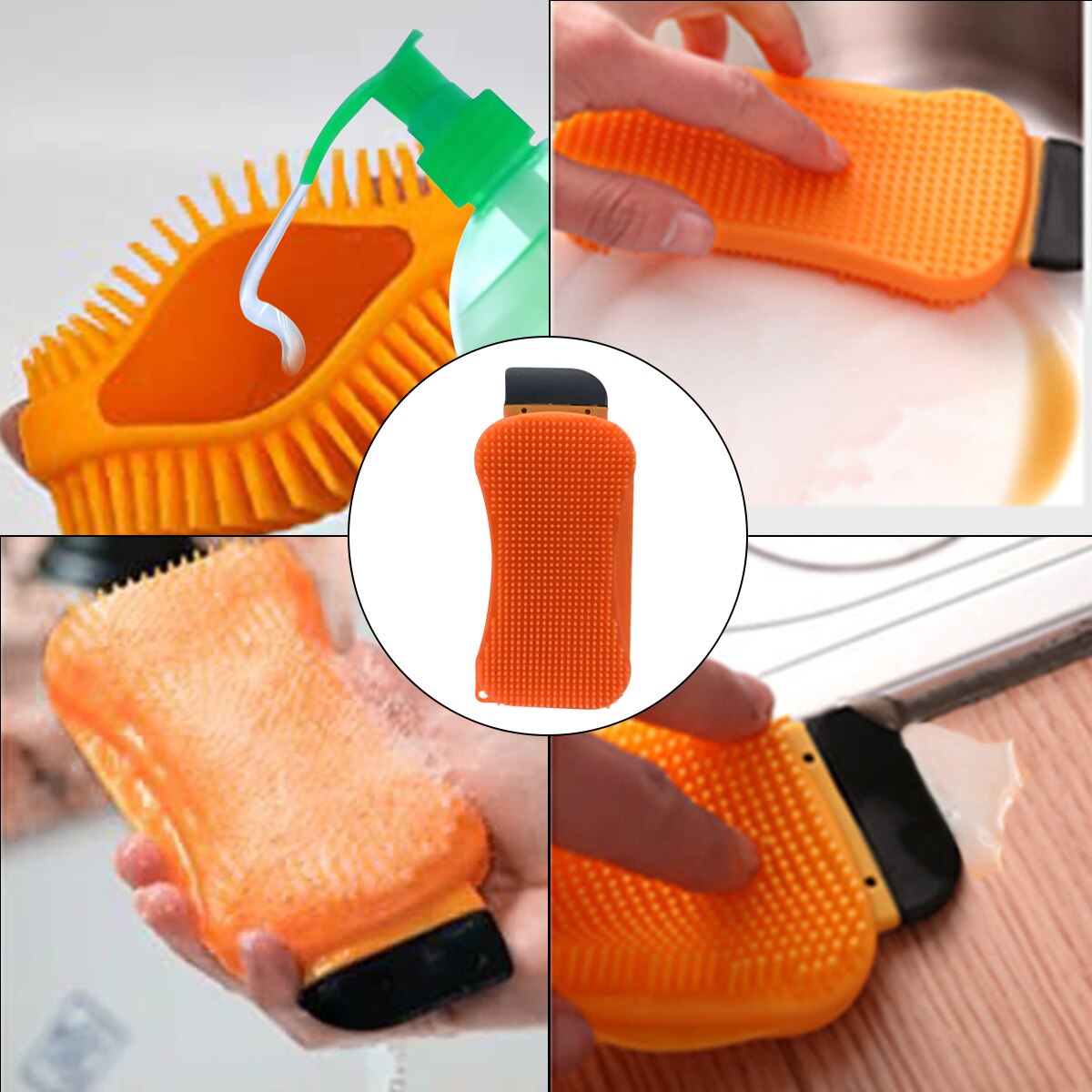 1/3 pièces 3 en 1 éponge héros Silicone brosse de nettoyage multi-fonction cuisine Silicone éponge ménage nettoyage outils