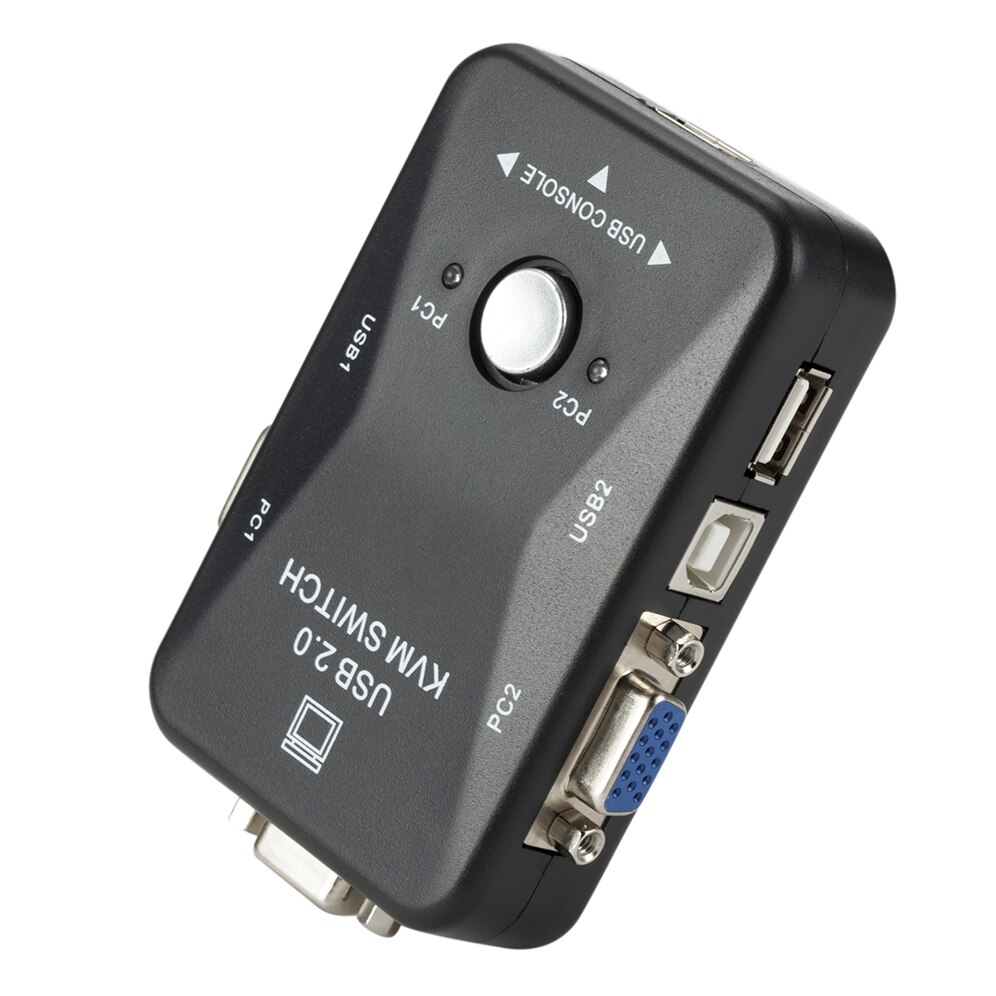 Grwibeou-conmutador KVM con 2 puertos USB, 1920x1440, VGA, SVGA, USB 2,0, KVM, ratón, teclado, caja divisora, interruptor para compartir