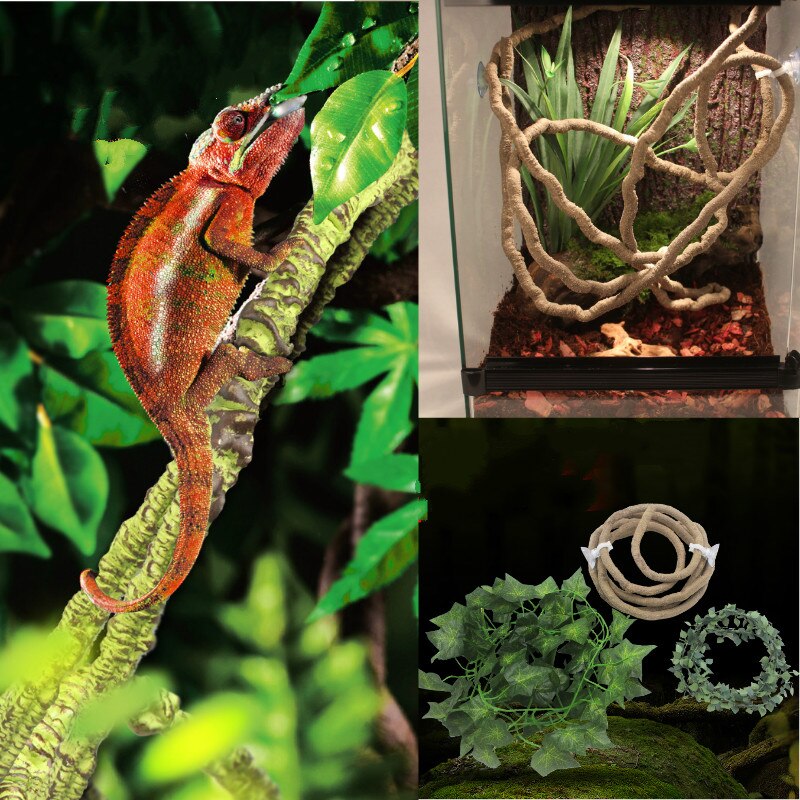 Terrario Flexible para Reptiles de jungla, trepador de jungla Flexible, suministros para mascotas, Reptiles, terrario, accesorios de decoración