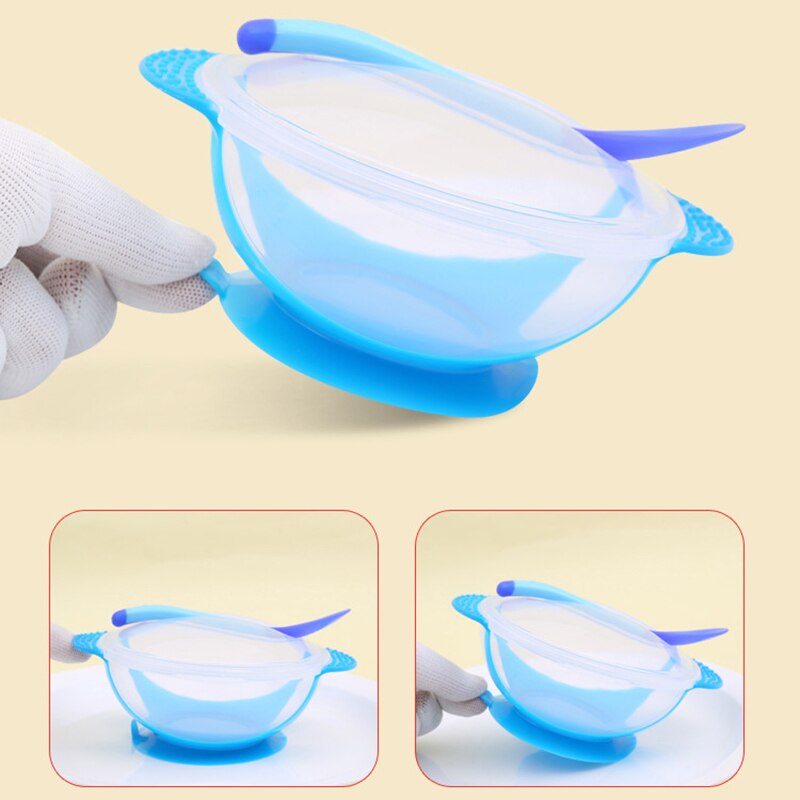 Bol d'apprentissage pour bébé 60ML | Avec ventouse, plateau assiette à nourriture, plats et cuillère et bol à dîner apprentissage pour bébé, enfant en bas âge 1 pièce