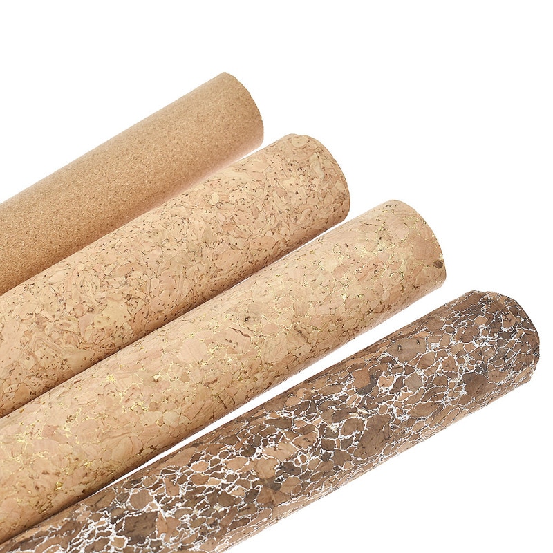 135 *21cm Natural Soft Cork Fabric For Patchwork Clothing Bag Decoration DIY Quilting Craft Bow Material Supplies