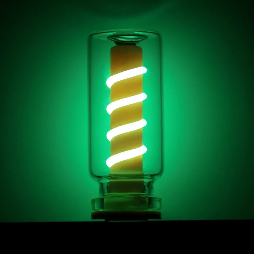Bombilla LED USB con filamento en espiral, atenuación táctil, 5V, bombillas LED Retro, luz nocturna de 1W, iluminación LED decorativa incandescente para acampar, 1 ud.: 8000 K blanco azul