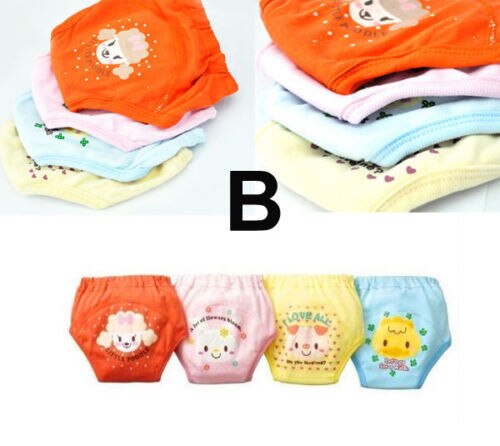 Calça treino infantil à prova d&#39;água com 4 camadas, 4x, para bebês, meninos e meninas, reutilizável, 4 peças, cores difusas, imperdível