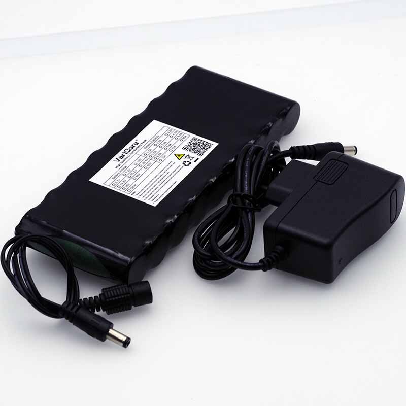VariCore 12 v 9.8Ah 9800 mah 18650 Oplaadbare Batterij 12 v Bescherming Boord CCTV Monitor batterij DC 5.5*2.1mm + 12.6 v 1A Charger