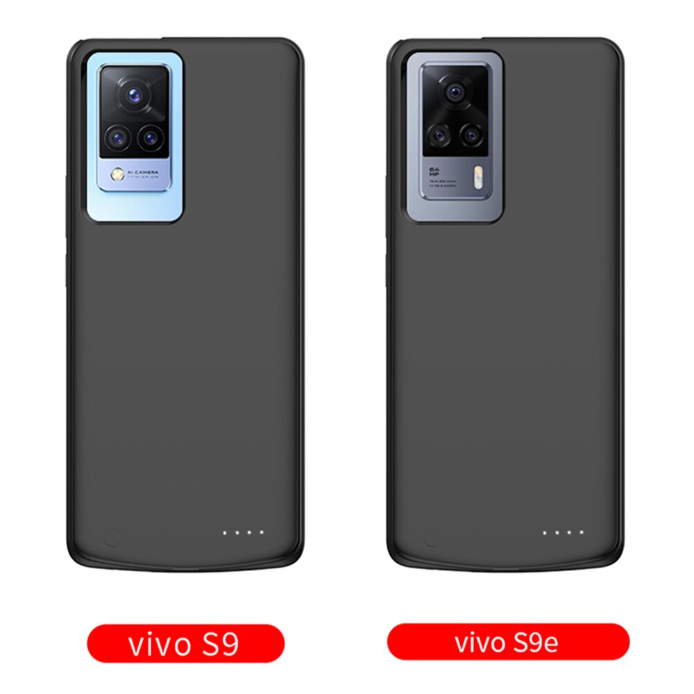 Siliconen Acculader Gevallen Voor Vivo S9e 5G Batterij Case 6800Mah Backup Powerbank Opladen Cover Voor Vivo S9 power Bank Case