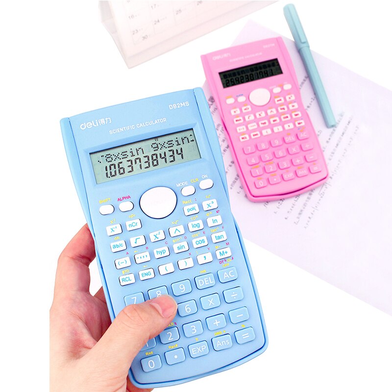 Uds Deli D82MS estudiante Multi-función calculadora Calculadora financiera examen en la Universidad de la computadora