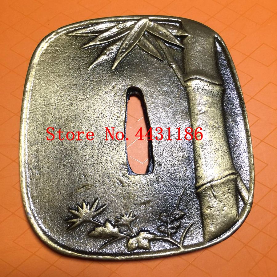 High Quallty Alloy Bamboo Guard Tsuba Fitting For Japanese Saber Sword Samurai Katana Knife DIY Accessory Good