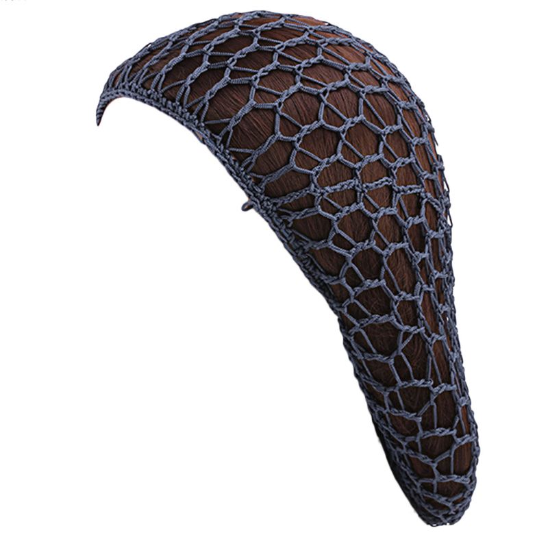 Femmes à la main au crochet filet de cheveux Snood maille Turban nuit dormir chapeau Bonnet couleur unie protection Slouchy Bonnet en tricot