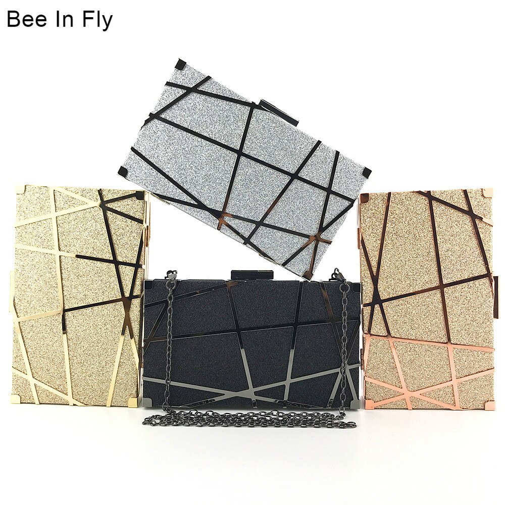 Pailletten Kupplung Tasche Weibliche Luxus Abend Taschen Metall Kette Handtasche Frauen Schild Kupplungen Hochzeit Bankett Geldbörse und Handtasche